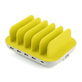 Stasiun Pengisian Daya USB Ganda Portabel DC Cepat 5 Port untuk Kantor Rumah, Grosir & Kustom, untuk Tablet & Ponsel