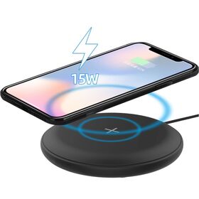 Atacado logotipo personalizado móvel mini mesa redonda portátil universal carregamento rápido 10w 15w carregador de telefone sem fio pad para celular