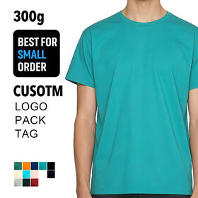 Forme las camisetas de gran tamaño personalizadas logotipo modificado para requisitos particulares del regalo promocional pesado del algodón 300g que lleva