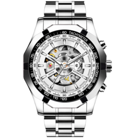 Jam Tangan Mekanik Otomatis Klasik Pria 45mm Casing Stainless Steel Luminous Waterproof Buckle 3 Bar
