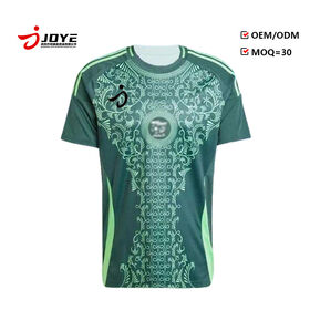 3D printed fast drying polyester men's football star short sleeves for breathable sports