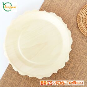En gros Écologique Jetable En Bois Plaque De Pétale | FSC Certifié De Qualité Alimentaire Plaques Biodégradables