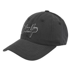 Topi baseball abu-abu gelap polos, 6 panel, bordir datar dengan desain logo 3D lucu, gaya streetwear lembut, grosir