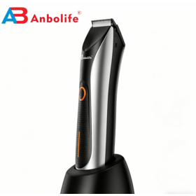 Anbolife Cerámica Trimmer Eléctrico para Los Hombres de Cuerpo Completo Impermeable Batería Recargable USB Uso Doméstico con Pantalla Inglés