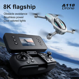 Drone Lipat A118 dengan Cincin Pelindung Penuh, Lampu RGB, Motor Brushless, ESC, Kamera, Penghindaran Rintangan, Aliran Optik, dan Sistem Hover.