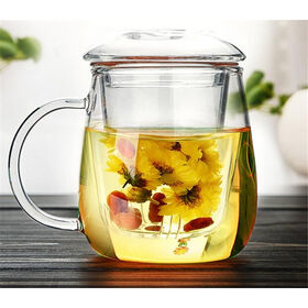Fashionable classic design double glass tea cup