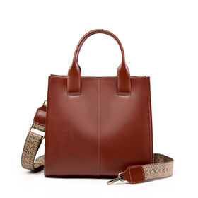 Large Capacity Bucket Bag Woman Split Leather Shoulder Bag with 2 Straps Ladies Crossbody Bag Female Purse
