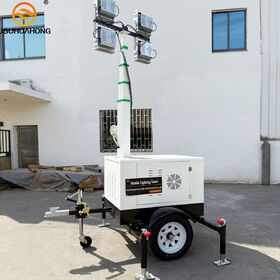 Mobile light towers Trolley type, mobile lighthouse, HMF950, hydraulic lift