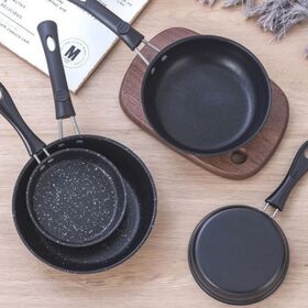 Non-stick Frying Pan Household Gas Stove Pancake Egg Steak Pan Induction Cooker Compatible Maifan Stone Deepened Skillet