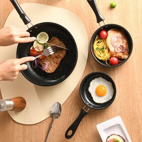 Mini Non-stick Frying Pan Smokeless Cast Iron Pancake Pan Small Wok Universal for Induction Cooker Gas Stove