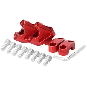 Aluminum Alloy Motorcycle Handlebar Risers Red Anodized Finish With Mounting Bolts And Hex Key Motocross Style Replacement Kit