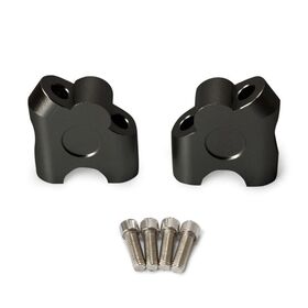 Aluminum Alloy Motorcycle Handlebar Risers Black Anodized Finish With Mounting Bolts Motocross Style Replacement Kit