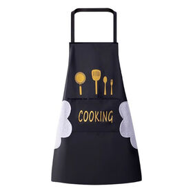 Household Kitchen Cooking Waterproof Oil-resistant Polyester Coral Fleece Modern Simple Fashionable Sleeveless Apron