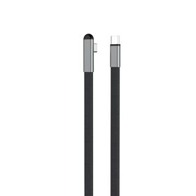 Cabo de Dados USB Tipo C de 240W com Carregamento Rápido de Fábrica Original, Luz RGB de 90 Graus e Design Plano para Celulares Modernos