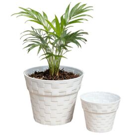 White Woven Ceramic Pot Modern Minimalist Desktop Decorative Sturdy Durable