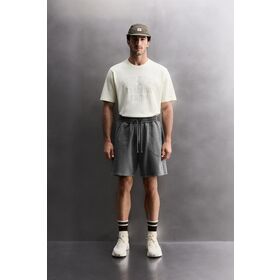 Custom wholesale men's high-quality pure cotton washed jogger shorts