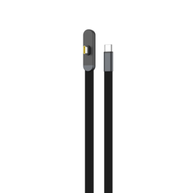 Cabo de Carregamento Rápido Quente em Tendência de 240W, Cabo de Dados USB Tipo C com Luz RGB de 90 Graus, Plano para Smartphones Modernos