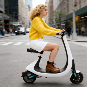 Scooter elétrico por atacado de alta qualidade com assento para adultos, 350W Brushless Motor portátil E-Scooter para City Commut