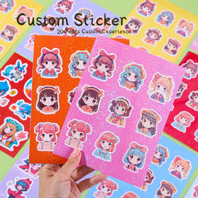 Autocollants décoratifs en PVC à motif dessin animé personnalisé, écologiques, auto-adhésifs, imperméables, imprimés en héliogravure, découpés, sérigraphiés pour la maison