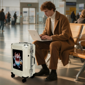 LED Bluetooth Programmierbare Bildschirm Smart Gepäck Reisekoffer Set mit Leuchtdioden-Anzeige Intelligenter Koffer