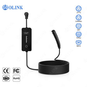 OLINK Portable EV Charger 220V 16A 3.5KW dengan Kabel 5 Meter, Kondisi Baru, untuk Rumah