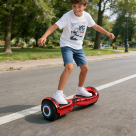 En Venta: Hoverboard LED Vibrante, Patinete Eléctrico Autoequilibrado con Rueda Luminosa, Duradero y Estable para Niños y Adolescentes en Carretera