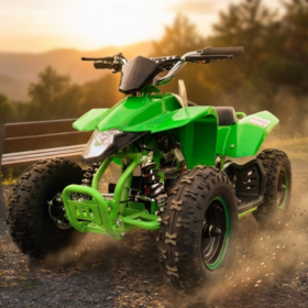 مصنع مركبة ATV رباعية العجلات كهربائية للأطفال، محرك ثنائي الشوط، ميزات أمان، للمغامرات في الفناء الخلفي