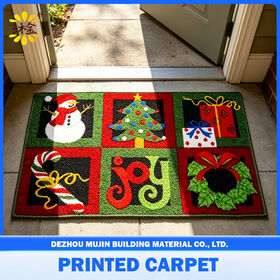 Venta directa de fábrica puerta de entrada Mat personalizado poliéster Mat impreso alfombra sala de estar puerta esteras para la entrada del hogar