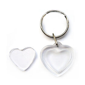 Custom Photo Insert Blank Transparent Plastic Keychain