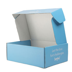 Personalizar Tuck Top caixas com cor azul personalizado papel embalagem caixas