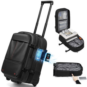 Mochila con Ruedas de Oxford Impermeable de Gran Capacidad Multifuncional, Bolsa de Carro de Compresión al Vacío para Exteriores Antirrobo de Viaje
