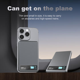 Wholesale 5000 mah Magnetic Fast Charge Mobile Power Bank with Type C Charging Wireless Semi-solid battery Power Bank