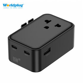 Adaptador de Tomada Universal Slim de Alta Qualidade, Fácil de Transportar, Plugue de Viagem Compacto