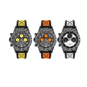 Montre de Luxe Populaire de Marque pour Homme avec Mouvement à Quartz et Bracelet en Caoutchouc à Remontage Manuel