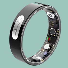 Flame IP68 Waterproof Smart Ring Health Tracker App Control for Android IOS Heart Rate Blood Oxygen Sleep Temperature Trends