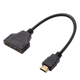 1x2 HDMI Splitter Kabel, Stecker auf Buchse, 1 zu 2 Verbindungskabel, 1-in-2-out Videokabel, 0.3m HDMI Splitter, 1 Out 2 In