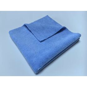 Tissu de Détailing Automobile OEM, Serviette Microfibre pour Détailing Auto, 16''x16'', 300gsm, Bleu, Doux, Super Absorbant, Sans Peluches, Sans Couture