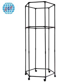 Lujo moderno plegable de metal ropa rack galvanizado cromado resistente portátil soporte