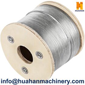18X7 FC/IWS حبل أسلاك فولاذية غير دوارة ، غير مجلفنة/كهربائية/مجلفنة بالغمس الساخن