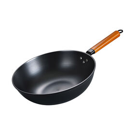Wok en Fonte à Fond Plat Pré-assaisonné | Poêle Saine Sans Revêtement pour Induction et Gaz | Fabricant en Gros