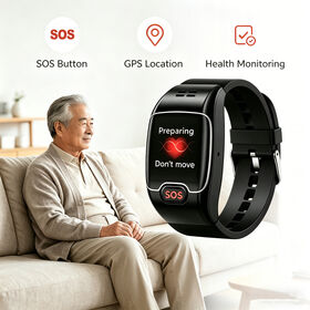 Integrated Health Tech Smart Tracker Watch with SOS Emergency Calling Help, and Health Care Monitoring for the Elderly 4G Watch