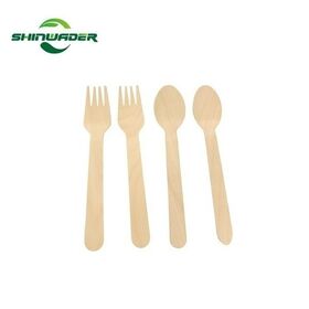 China Manufacturer Factory Direct Sale Biodegradable Excellent Quality Food Grade Custom Printed Logo Wooden cutlery