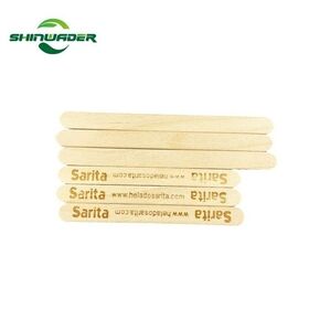 Factory Price Biodegradable Birch Wood Factory Direct Sale Custom Printed Logo wooden ice cream sticks