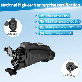 OLINK 250A 1000V CCS1 para GBT Novo Veículo Elétrico Adaptador de Carregamento Conector Universal EV Carregador de Carro para Byd Carro