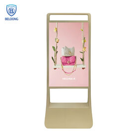 Shopping ouro branco em pé Indoor LCD publicidade vídeos Player Screen Vertical Digital Signage Display Stands