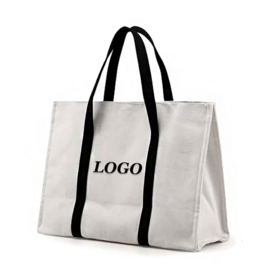 Fabricant OEM ODM Grand Sac Cabas en Toile Tendance Personnalisé, Portable pour Shopping et Voyage, avec Logo