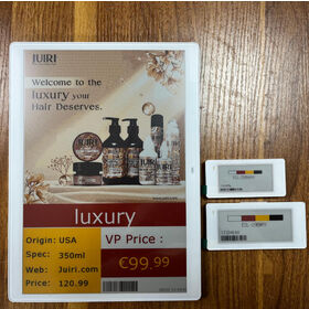 10,2 Inci 4 Warna Digital Shelf Label untuk Produk Elektronik ESL - E Ink Epaper Digital Price Tag Demo Kit