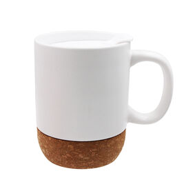 Großhandel Steinzeug Becher 400ml Keramik Souvenir Teetasse mit ergonomischem Griff und Deckel, LFGB lebensmittelecht zertifiziert für Zuhause und Büro