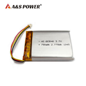 OEM Fábrica 401030 Bateria do polímero do lítio do malote Polímero recarregável pequeno do lítio 80mAh 3.7V com certificação UL/CE/Un38.3