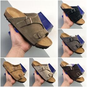 Boston Zurich Chinelos Homens Designer Sandálias De Couro De Camurça Pedra Moeda Praia Sapatos